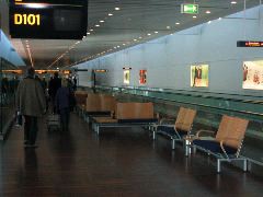 What US airport has hardwood floors and Ikea furniture?