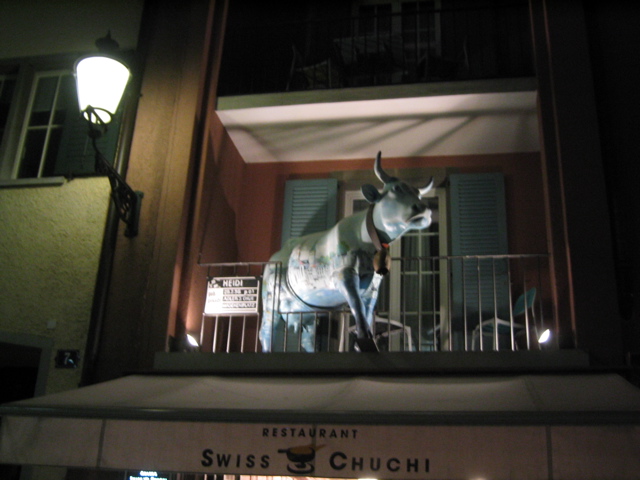 Cow at a Fondue restaurant, Zurich