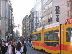 Basel, Switzerland - note the pig tram in the background