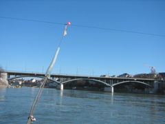 Crossing the river in Basel