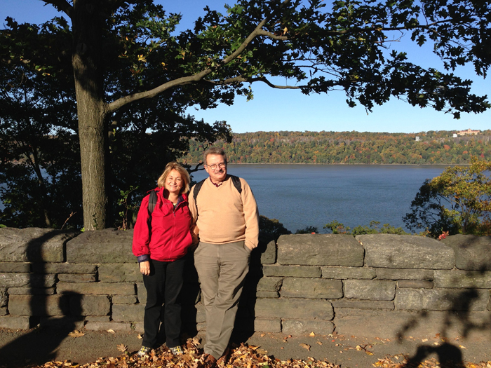 The Cloisters Museum and Gardens, NYC, 18 October 2013. The Hudson River in the background.