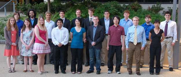The 2011 Phi Beta Kappa inductees with Ed Bertschinger