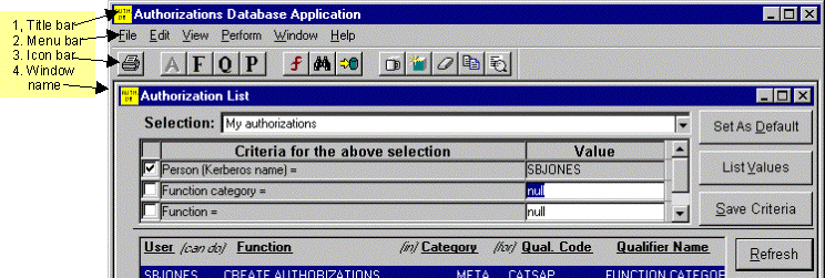 picture of roles authorization screen