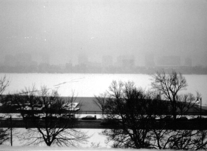 Winter view of the Charles