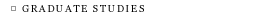 Graduate Studies