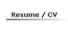 Resume / CV