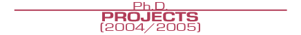 Ph.D. Projects (2004/2005)