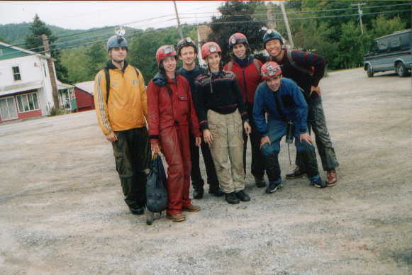 the dirty cavers, outside June's Place