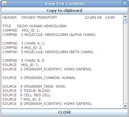 File Contents Window
