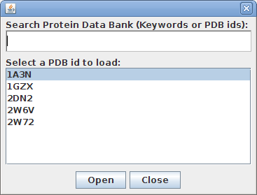Results of Protein Data Bank Search