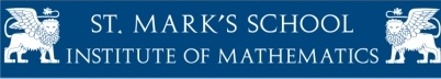 St Marks Math Inst