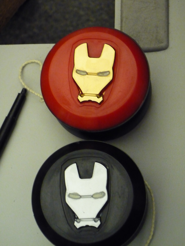 Completed Iron Man and War Machine yo-yos