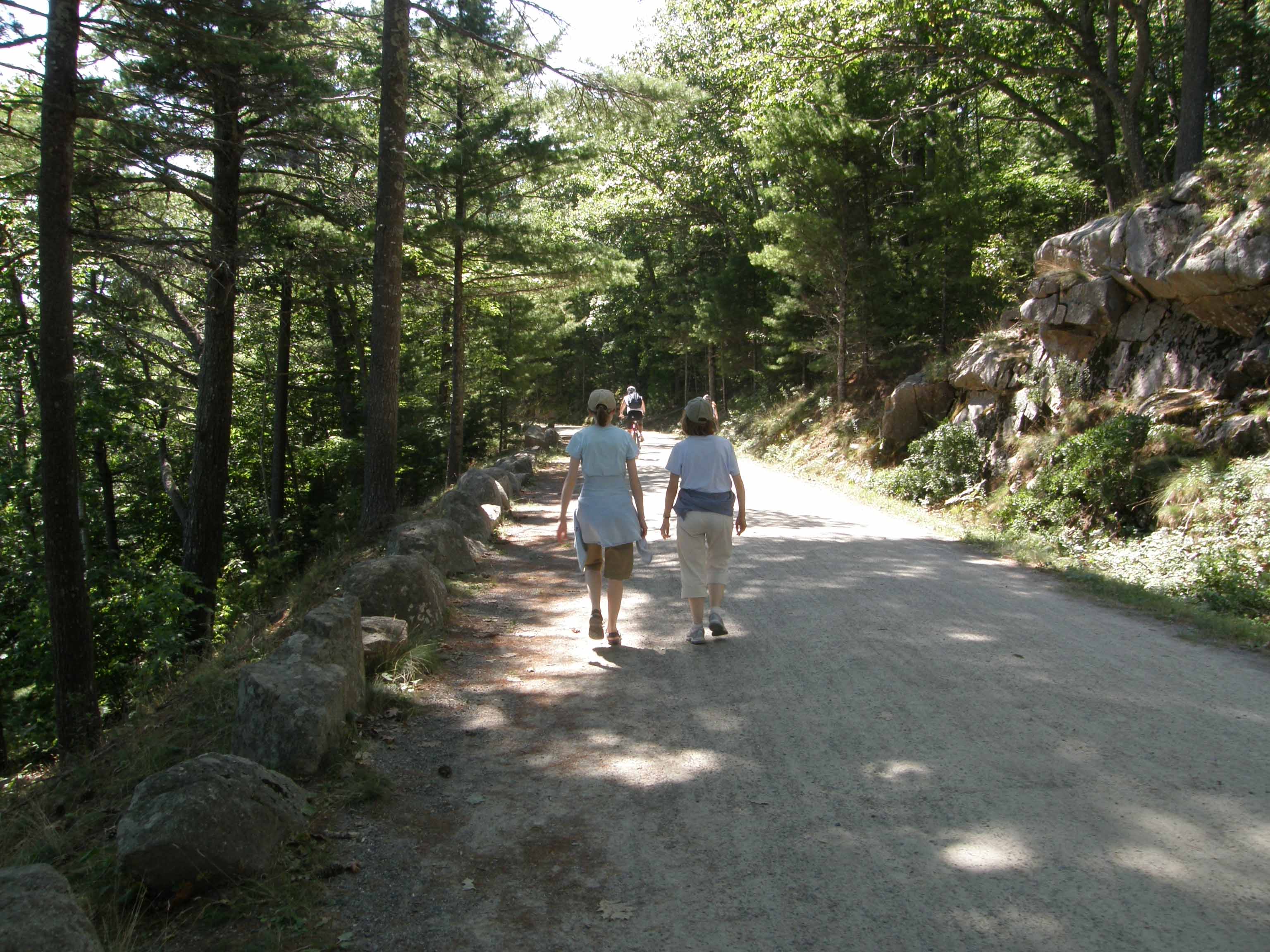 Hiking on a carriage road.