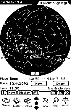 screenshot of StarChart 2.0 for Newton 130
