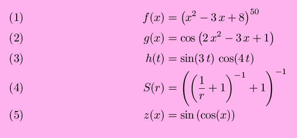 quotient rule differentiation. World Web Math: The Chain Rule