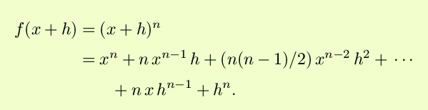 World Web Math Derivatives Of Polynomials