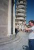 Standard Pisa picture: Aaron "holding up the tower.", 400x600, 49 Kb