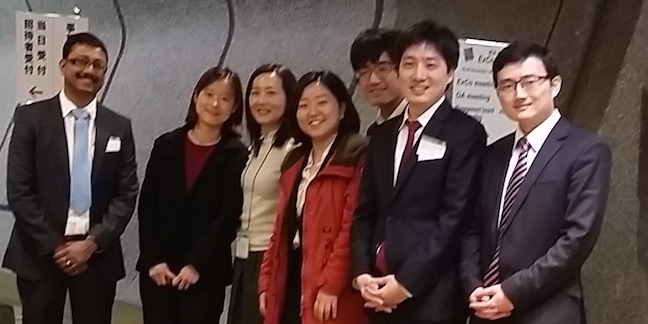 Yang and former group member Dr. Hye Ryung's research in group in Kyoto