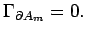 $\displaystyle \Gamma _{\partial A_m } = 0.$