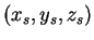 $(x_{s},y_{s},z_{s})$