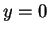 $y = 0$