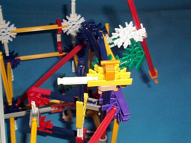 the bacl-block release, installed on the control frame, engaging with the back-vblock latch