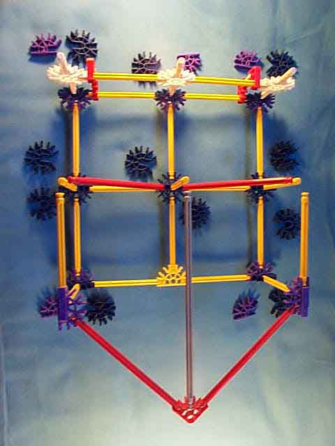 the assembled control frame, top view