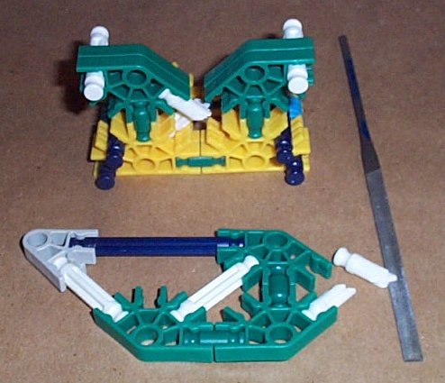 transferring the cut parts from the cutting jig to the gluing jig