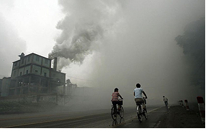 really icky air pollution in China