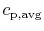 $ c_\textrm{p,avg}$