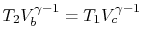 $ T_2 V_b^{\gamma-1}=T_1 V_c^{\gamma-1}$