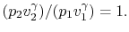$\displaystyle (p_2 v_2^\gamma)/(p_1 v_1^\gamma)=1.$