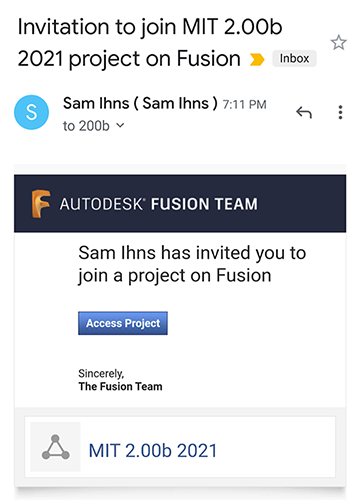 fusion invite email