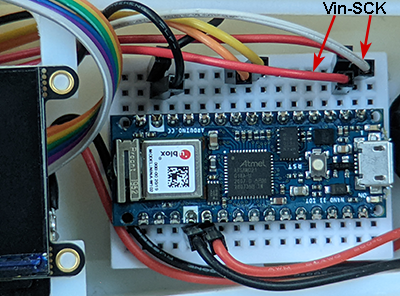 display Vin and SCK wiring