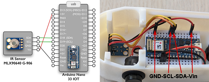 temperature sensor circuit and wiring