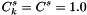 \[ C^s_k = C^s = 1.0 \]