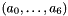 $(a_0,\dots,a_6)$