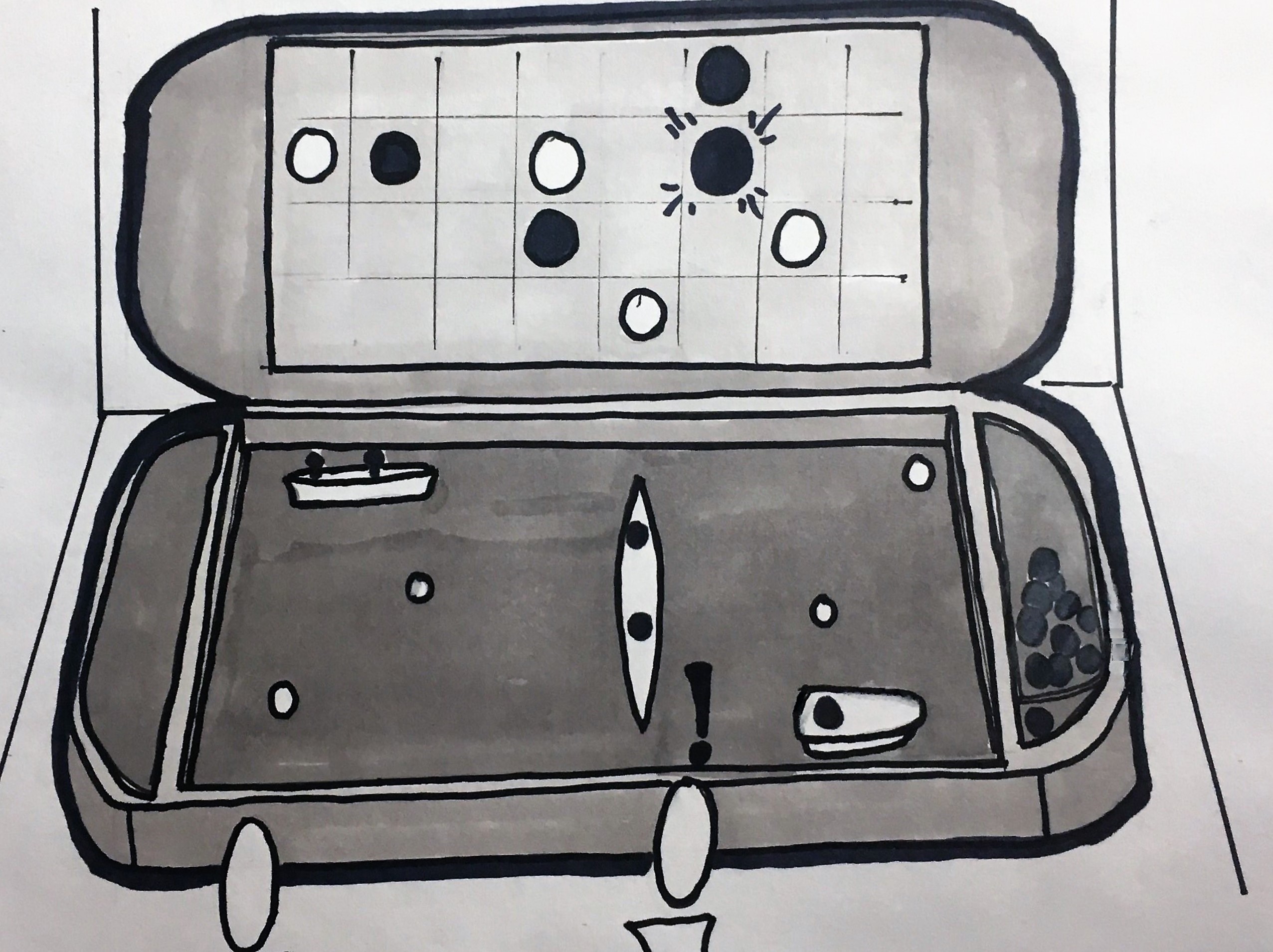 Storyboard Racket Ship Seeing no other option, one of the players tosses one of the balls over ...