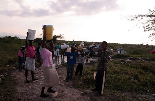 Water point for current residents of Zorange.