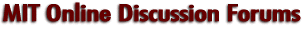 MIT Online Discussion Forums