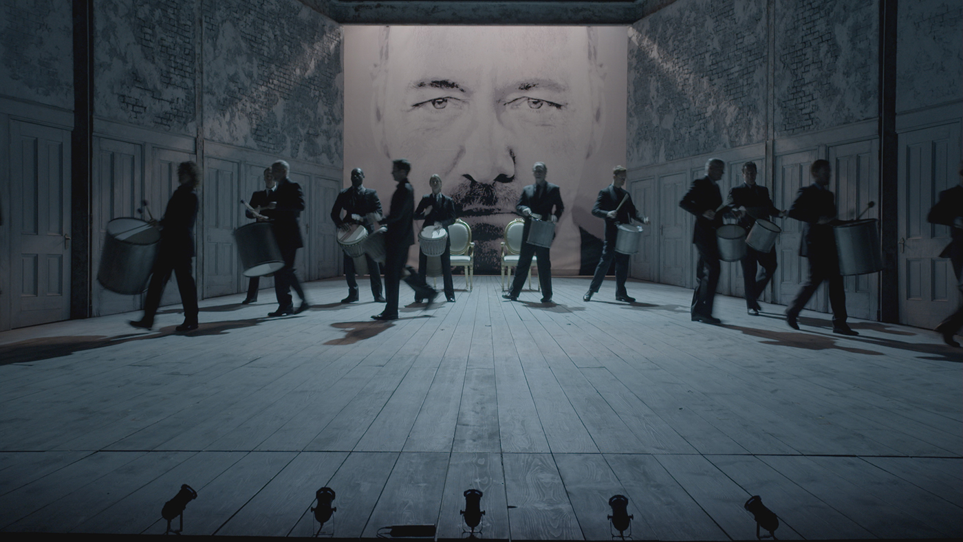 Film still from Kevin Spacey's documentary about his world tour of King Lear.