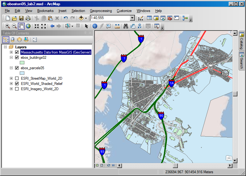 East Boston startup map with web services