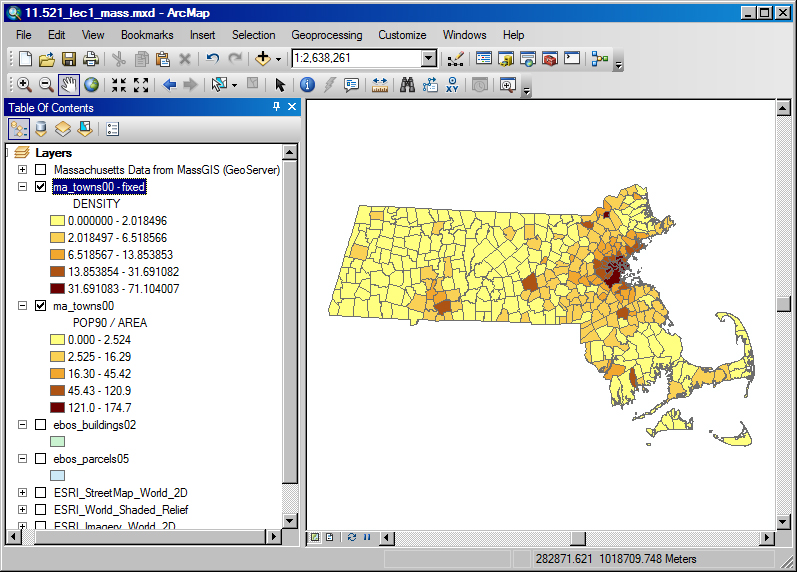 OK map of Mass density