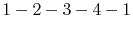 $ 1-2-
3-4-1$