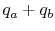 $ q_a +q_b$