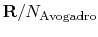 $ \mathbf{R}/
N_\textrm{Avogadro}$
