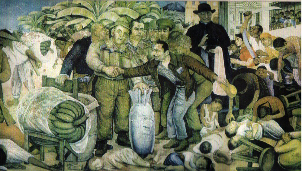  El pintor mexicano Diego Rivera ilustró el cuadro en respuesta a la intervención norteamericana en Guatemala. Foto: Del autor   