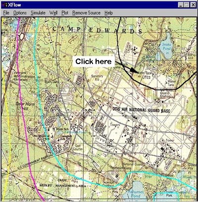 To plot the streamlines click as instructed