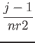 $\displaystyle {\frac{{j-1}}{{nr2}}}$