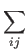 $\displaystyle \sum_{{ij}}^{}$